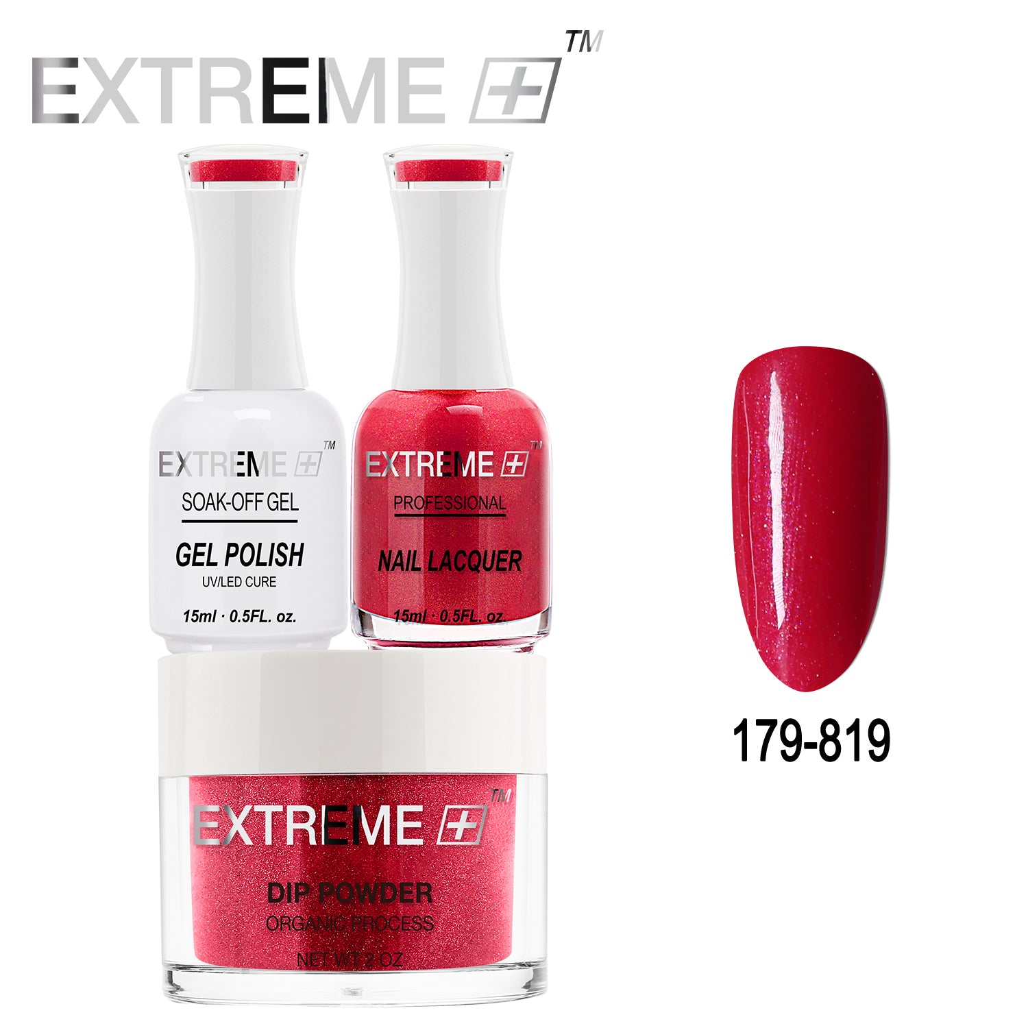 EXTREME+ All-in-One 3-in-1 Combo Set - Dip Powder, Gel Polish, and Nail Lacquer #179