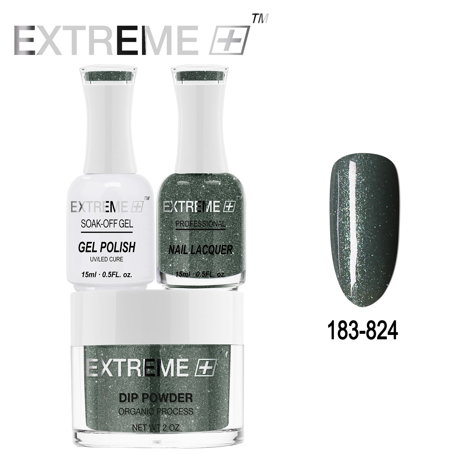 EXTREME+ All-in-One 3-in-1 Combo Set - Dip Powder, Gel Polish, and Nail Lacquer #183