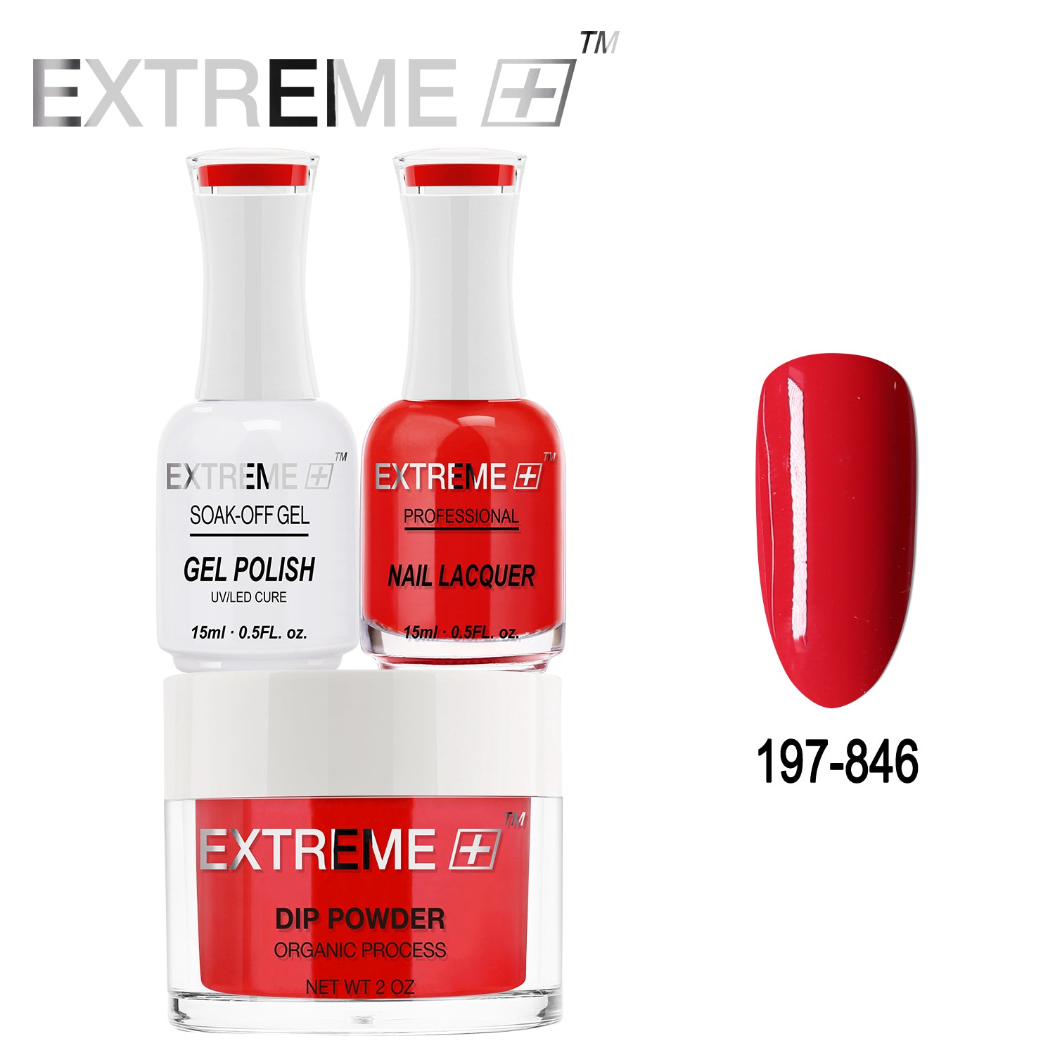 EXTREME+ All-in-One 3-in-1 Combo Set - Dip Powder, Gel Polish, and Nail Lacquer #197