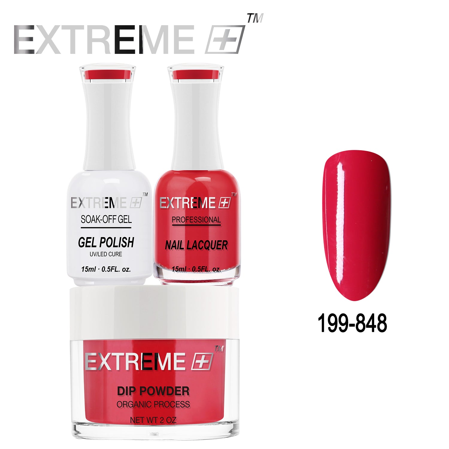 EXTREME+ All-in-One 3-in-1 Combo Set - Dip Powder, Gel Polish, and Nail Lacquer #199