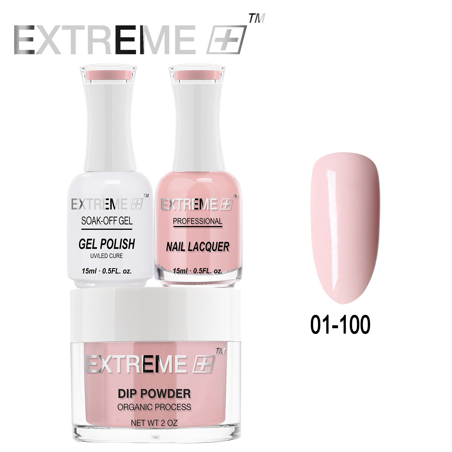 EXTREME+ All-in-One 3-in-1 Combo Set - Dip Powder, Gel Polish, and Nail Lacquer #001