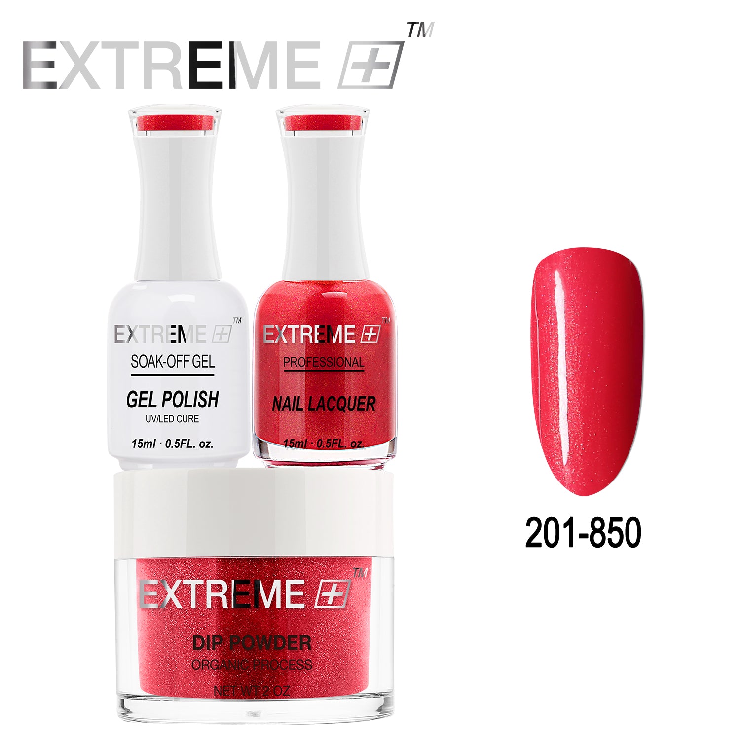 EXTREME+ All-in-One 3-in-1 Combo Set - Dip Powder, Gel Polish, and Nail Lacquer #201