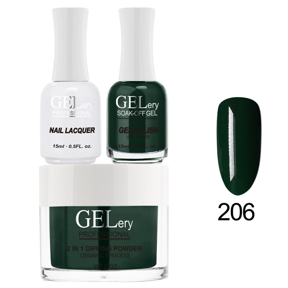 GELery 3 in 1 Trio Set - Gel, Lacquer, & Dip - #206