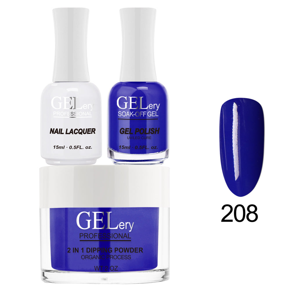 GELery 3 in 1 Trio Set - Gel, Lacquer, & Dip - #208