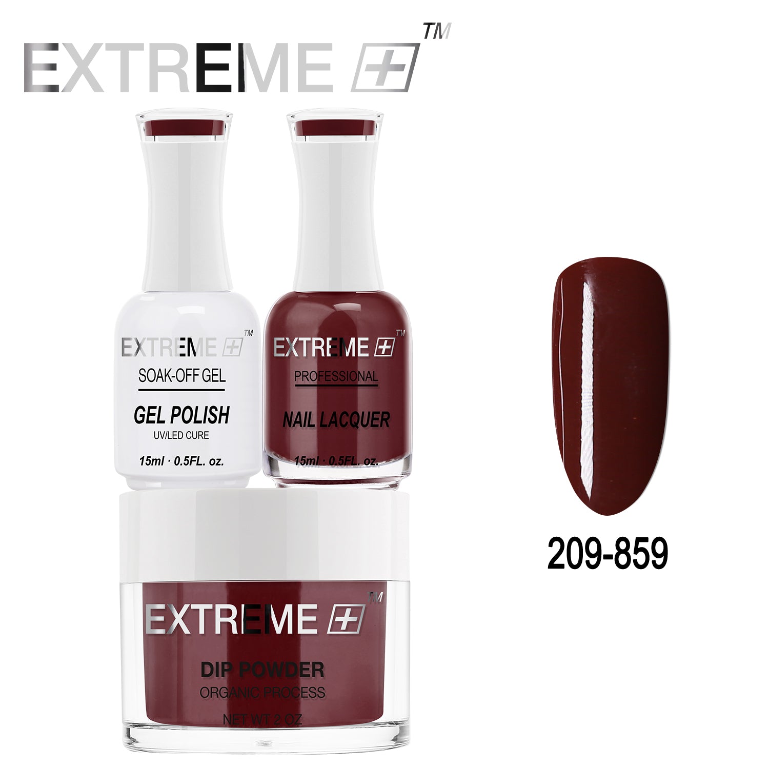 EXTREME+ All-in-One 3-in-1 Combo Set - Dip Powder, Gel Polish, and Nail Lacquer #209