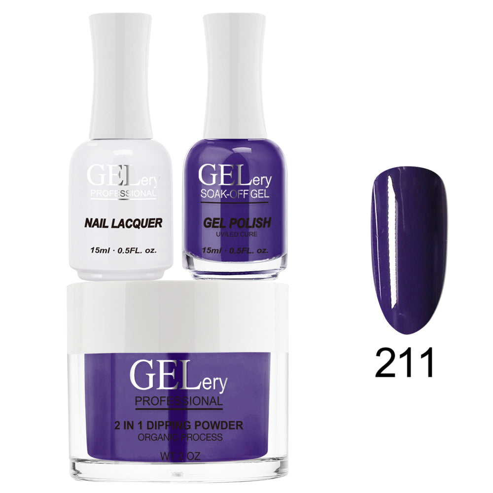 GELery 3 in 1 Trio Set - Gel, Lacquer, & Dip - #211