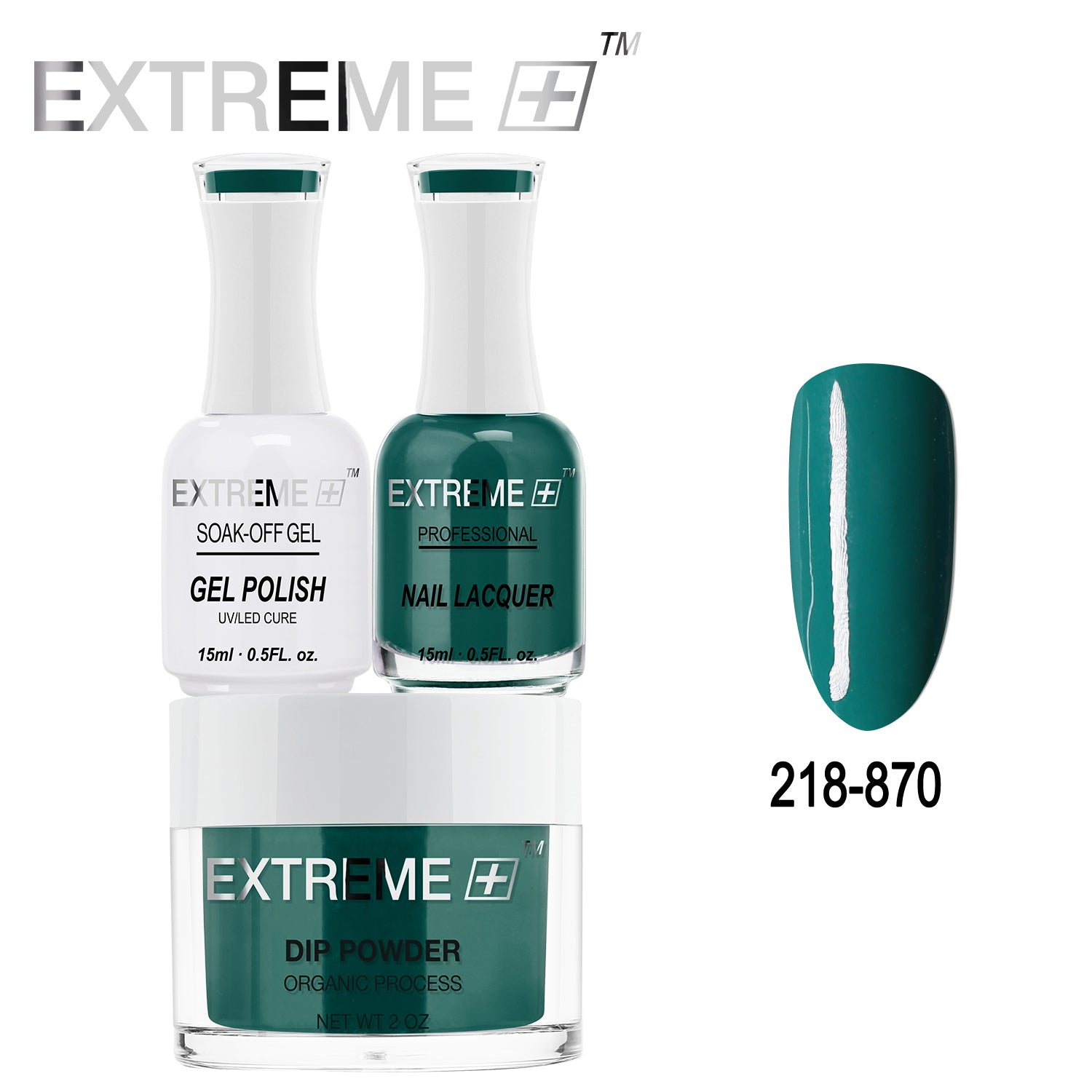 EXTREME+ All-in-One 3-in-1 Combo Set - Dip Powder, Gel Polish, and Nail Lacquer #218