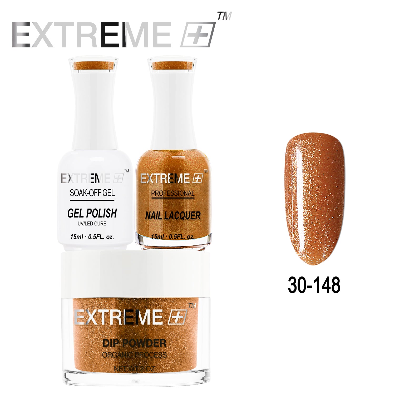 EXTREME+ All-in-One 3-in-1 Combo Set - Dip Powder, Gel Polish, and Nail Lacquer #030