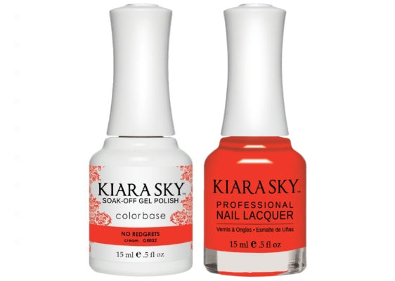 Kiara Sky All-In-One GEL + MATCHING LACQUER (DUO) - 5032 NO REDGRETS