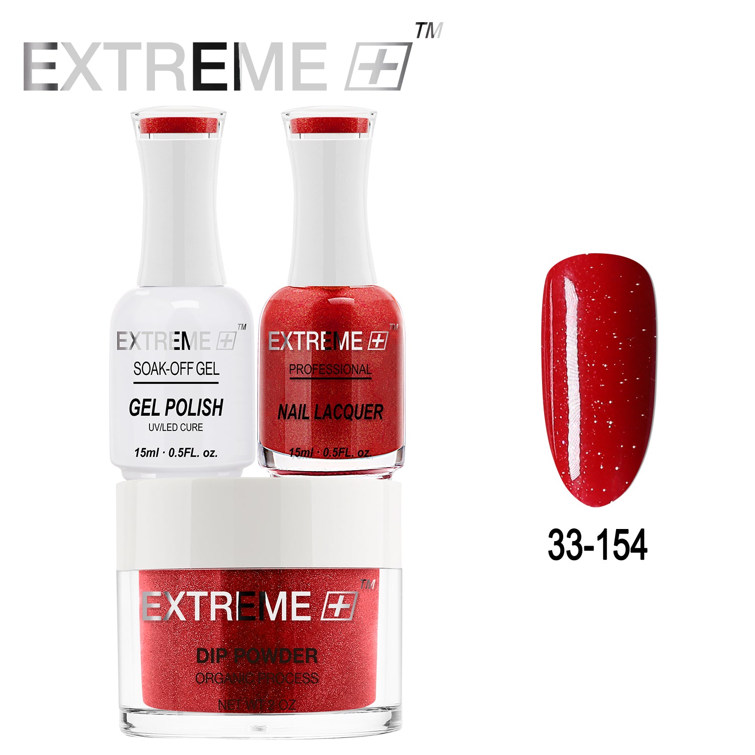 EXTREME+ All-in-One 3-in-1 Combo Set - Dip Powder, Gel Polish, and Nail Lacquer #033