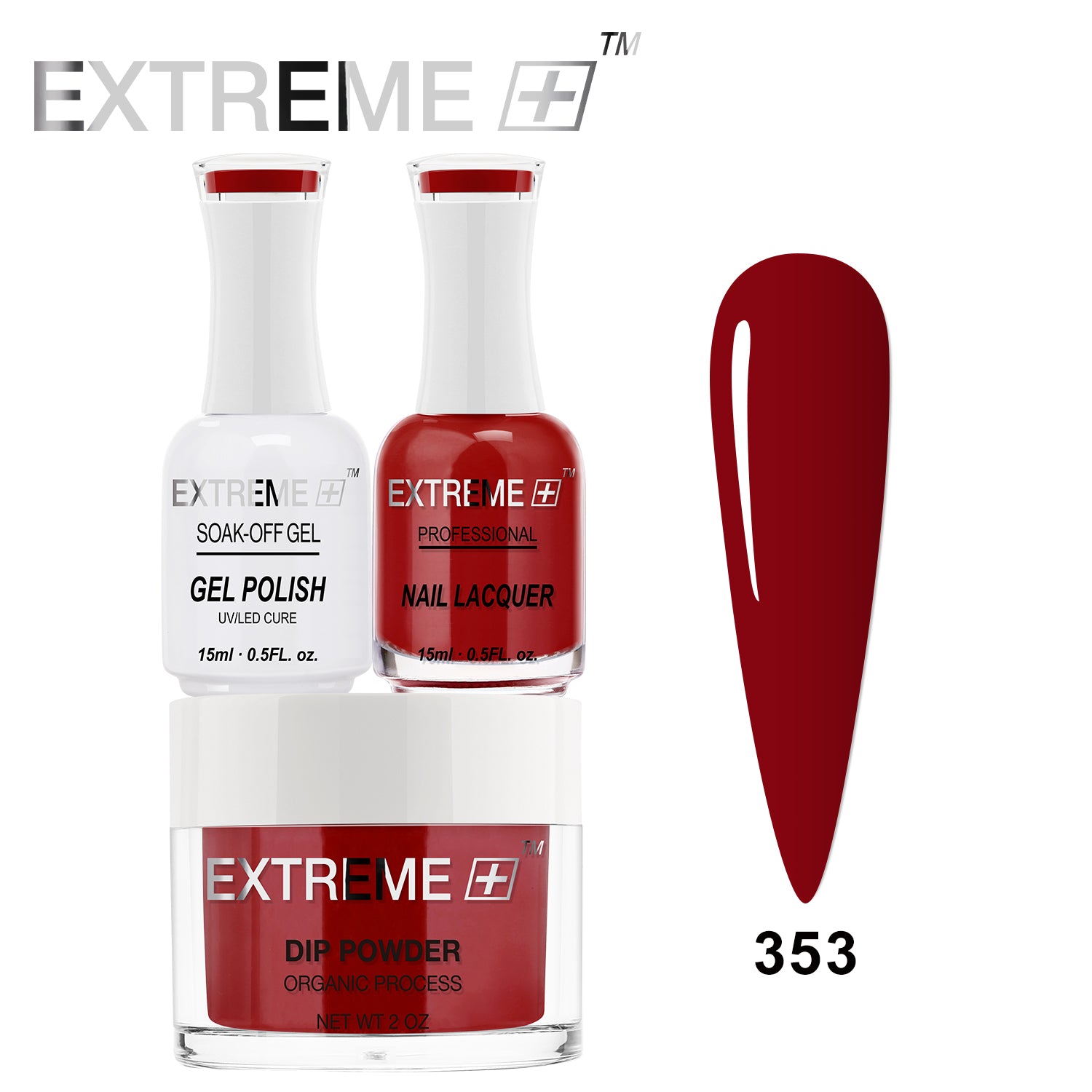 EXTREME+ 3 in 1 Combo Set - Gel, Lacquer, & Dip - #353