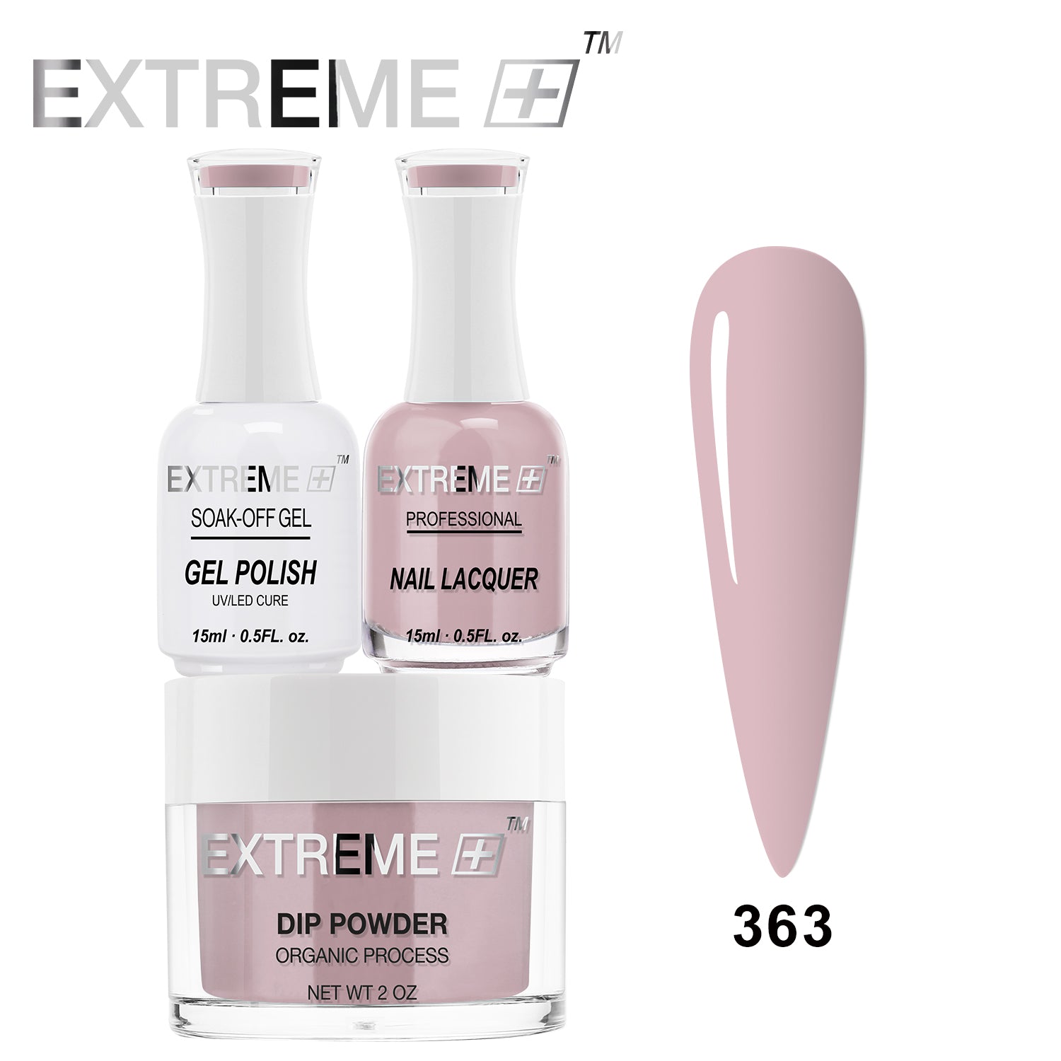 EXTREME+ 3 in 1 Combo Set - Gel, Lacquer, & Dip - #363