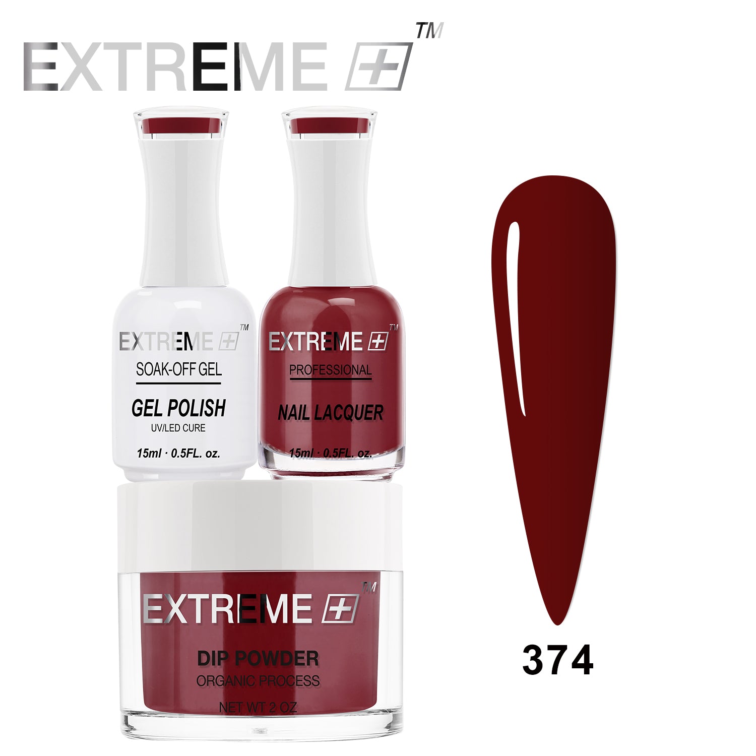 EXTREME+ 3 in 1 Combo Set - Gel, Lacquer, & Dip - #374