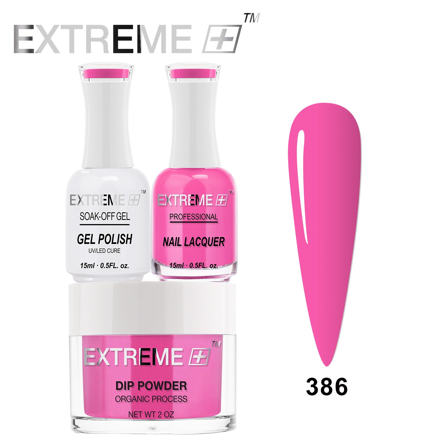 EXTREME+ 3 in 1 Combo Set - Gel, Lacquer, & Dip - #386