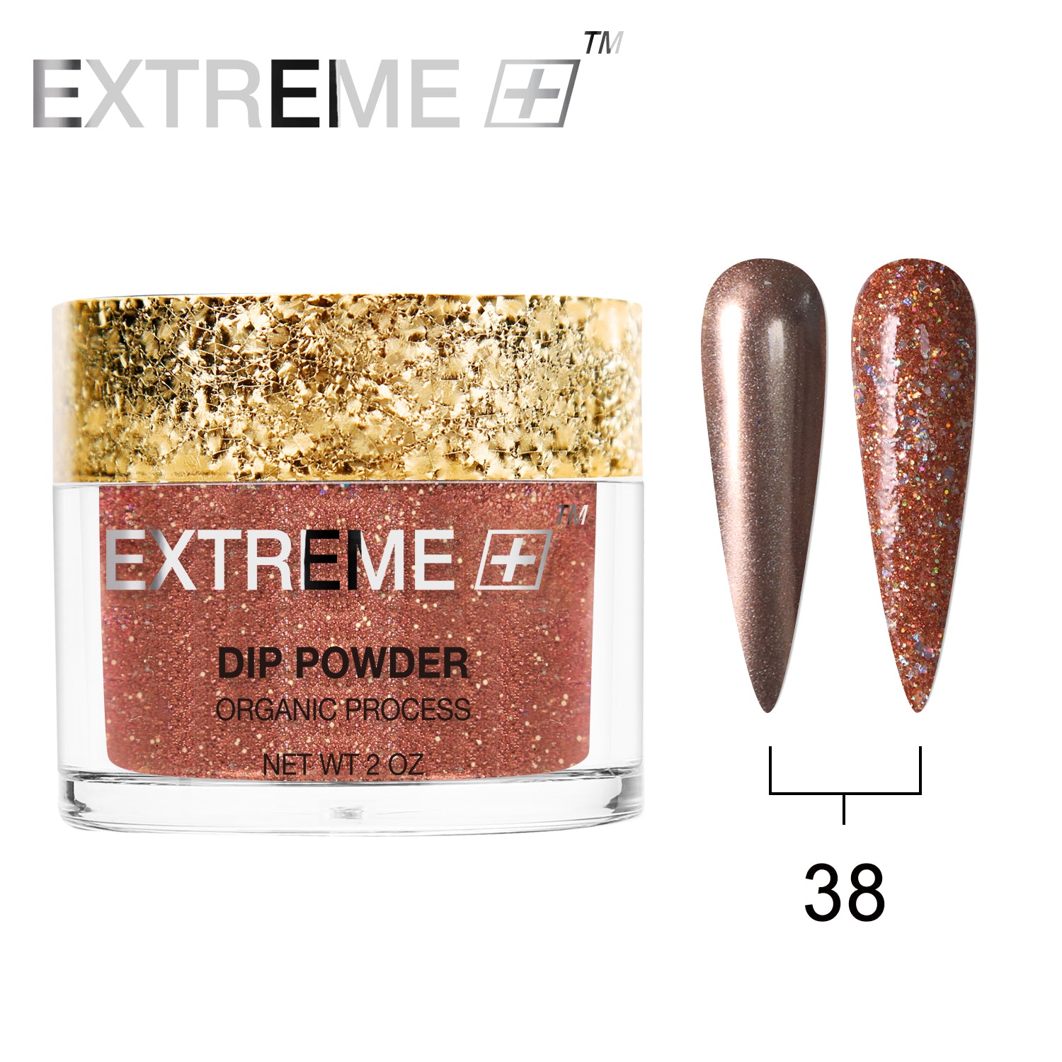 EXTREME+ Holo Chrome Dip Powder - #038