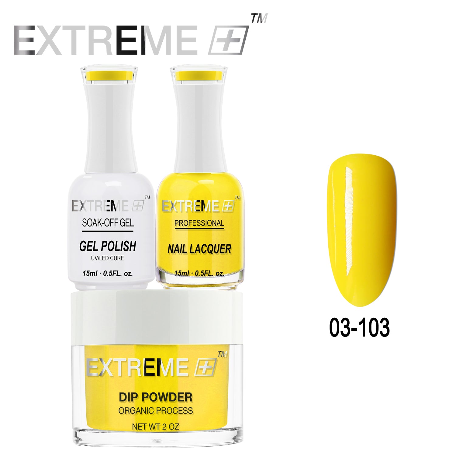 EXTREME+ All-in-One 3-in-1 Combo Set - Dip Powder, Gel Polish, and Nail Lacquer #003