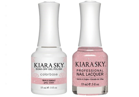 Kiara Sky All-In-One GEL + MATCHING LACQUER (DUO) - 5043 TRIPLE THREAT