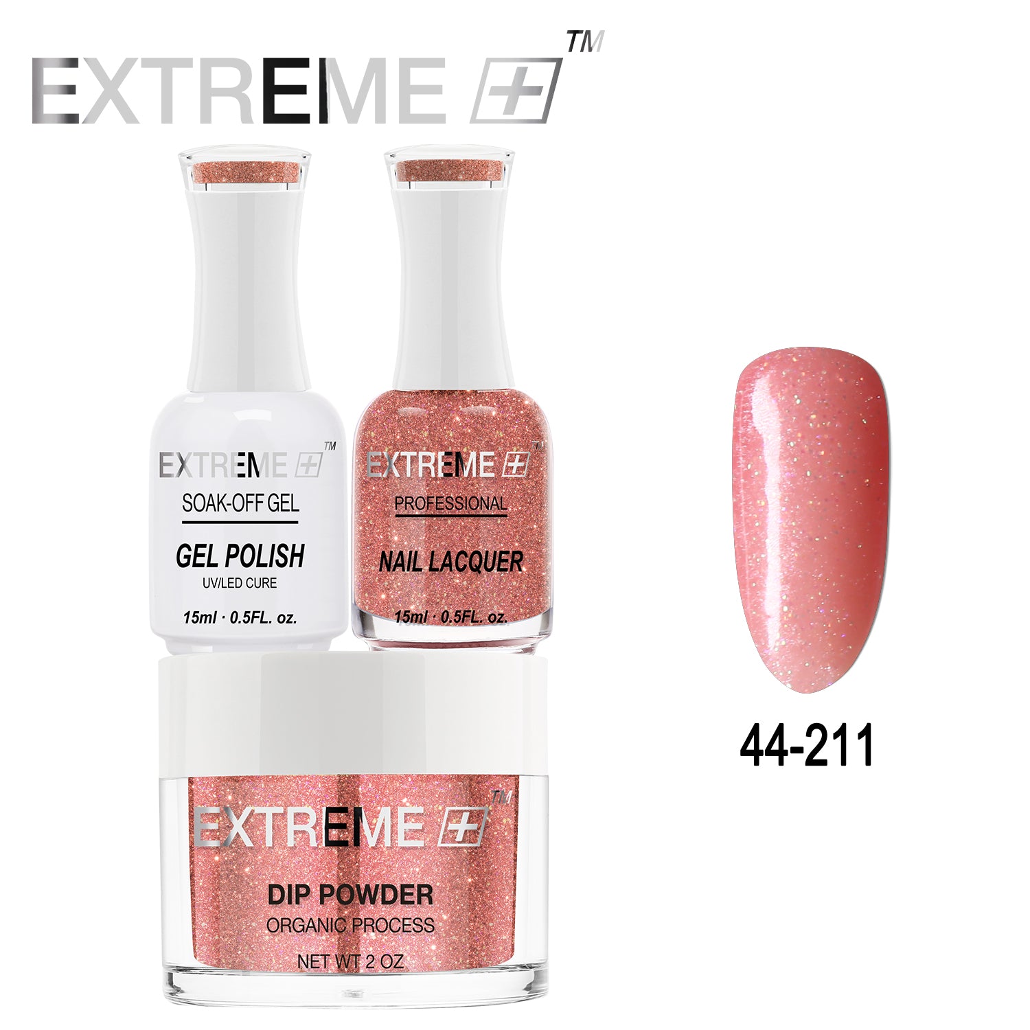 EXTREME+ All-in-One 3-in-1 Combo Set - Dip Powder, Gel Polish, and Nail Lacquer #044