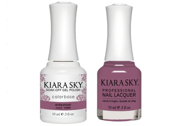 Kiara Sky All-In-One GEL + MATCHING LACQUER (DUO) - 5058 ULTRAVIOLET