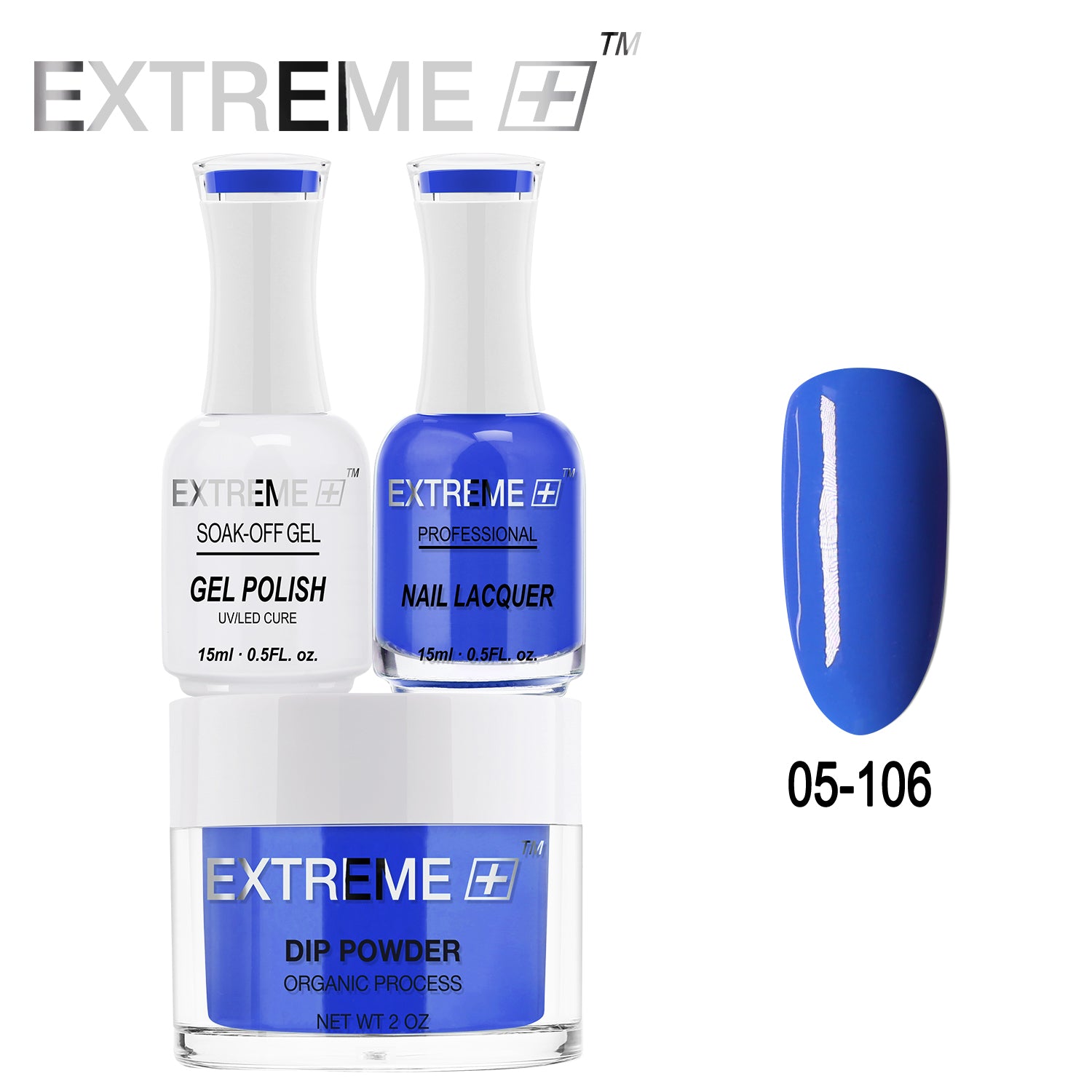 EXTREME+ All-in-One 3-in-1 Combo Set - Dip Powder, Gel Polish, and Nail Lacquer #005