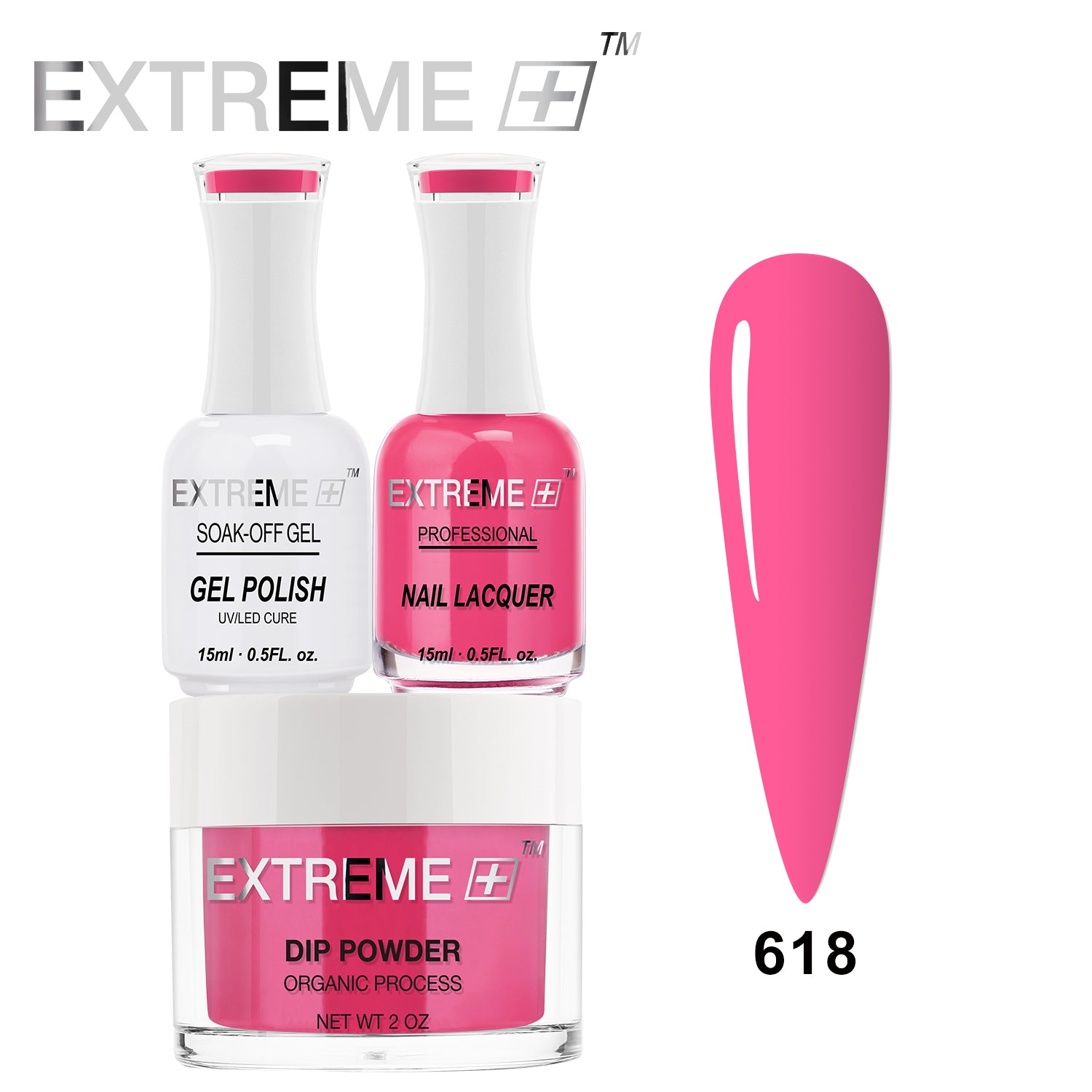 EXTREME+ 3 in 1 Combo Set - Gel, Lacquer, & Dip - #618