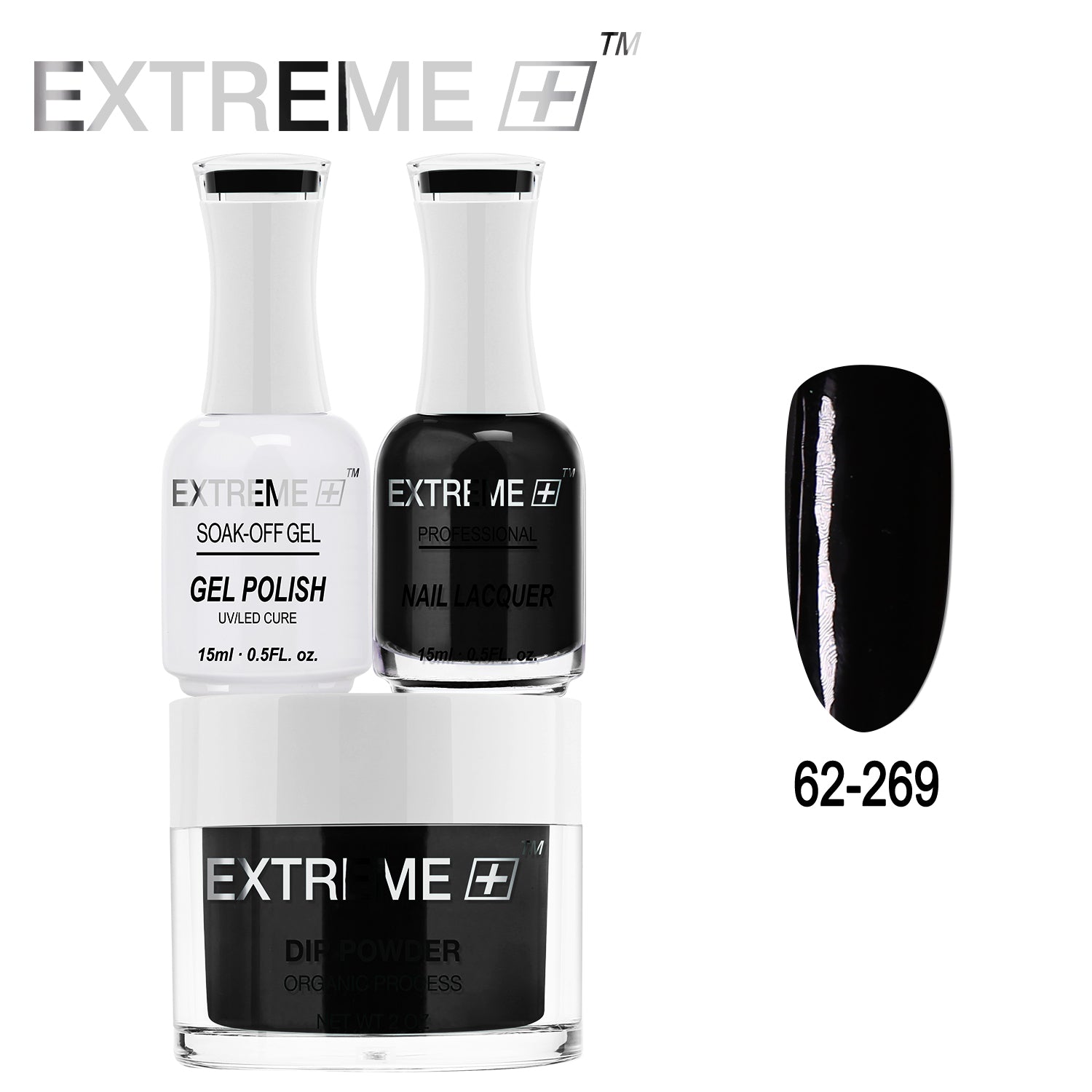 EXTREME+ All-in-One 3-in-1 Combo Set - Dip Powder, Gel Polish, and Nail Lacquer #062