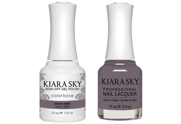 Kiara Sky All-In-One GEL + MATCHING LACQUER (DUO) - 5062 GRAPE TIN TỨC!