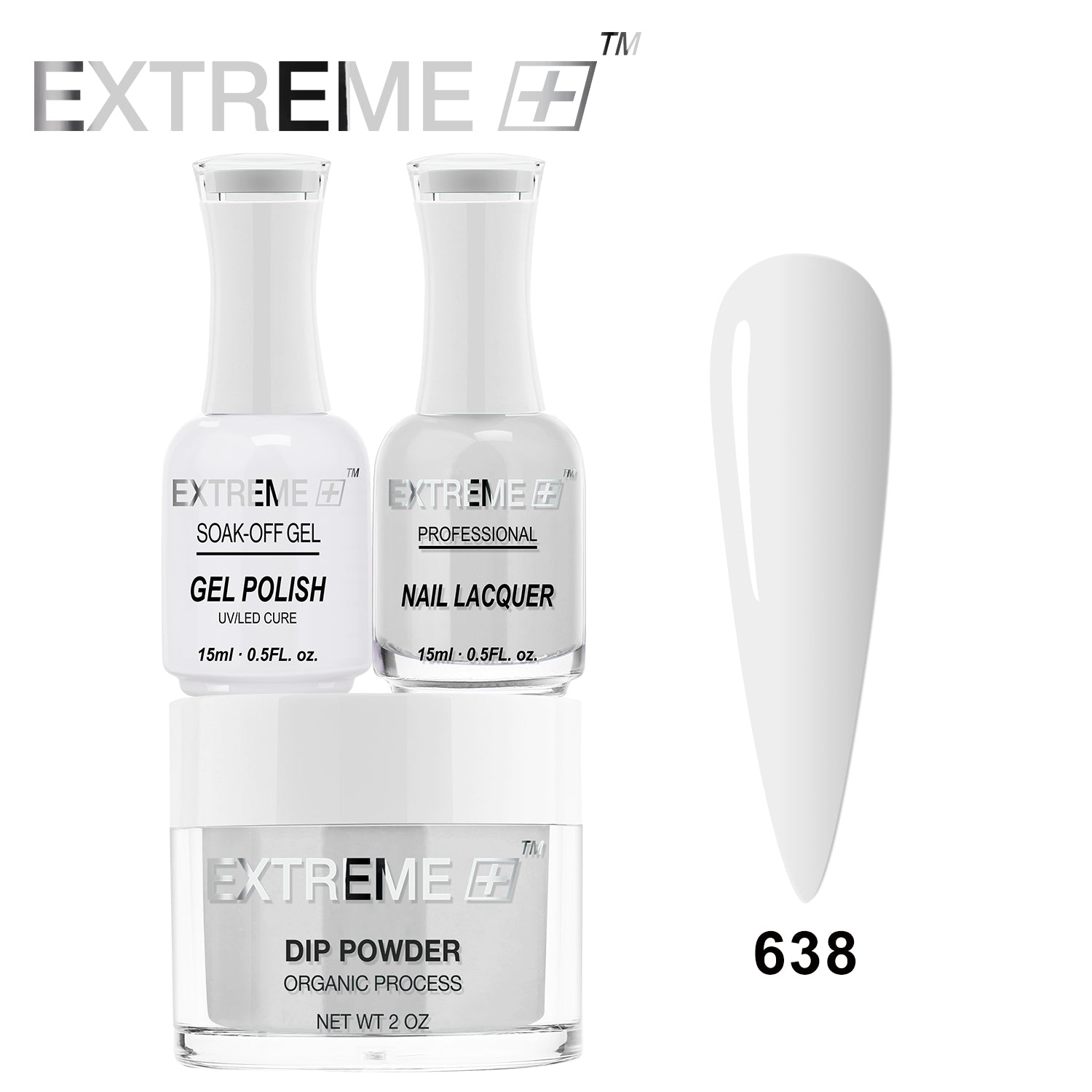 EXTREME+ 3 in 1 Combo Set - Gel, Lacquer, & Dip - #638