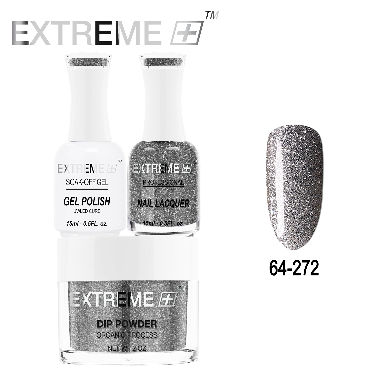 EXTREME+ All-in-One 3-in-1 Combo Set - Dip Powder, Gel Polish, and Nail Lacquer #064