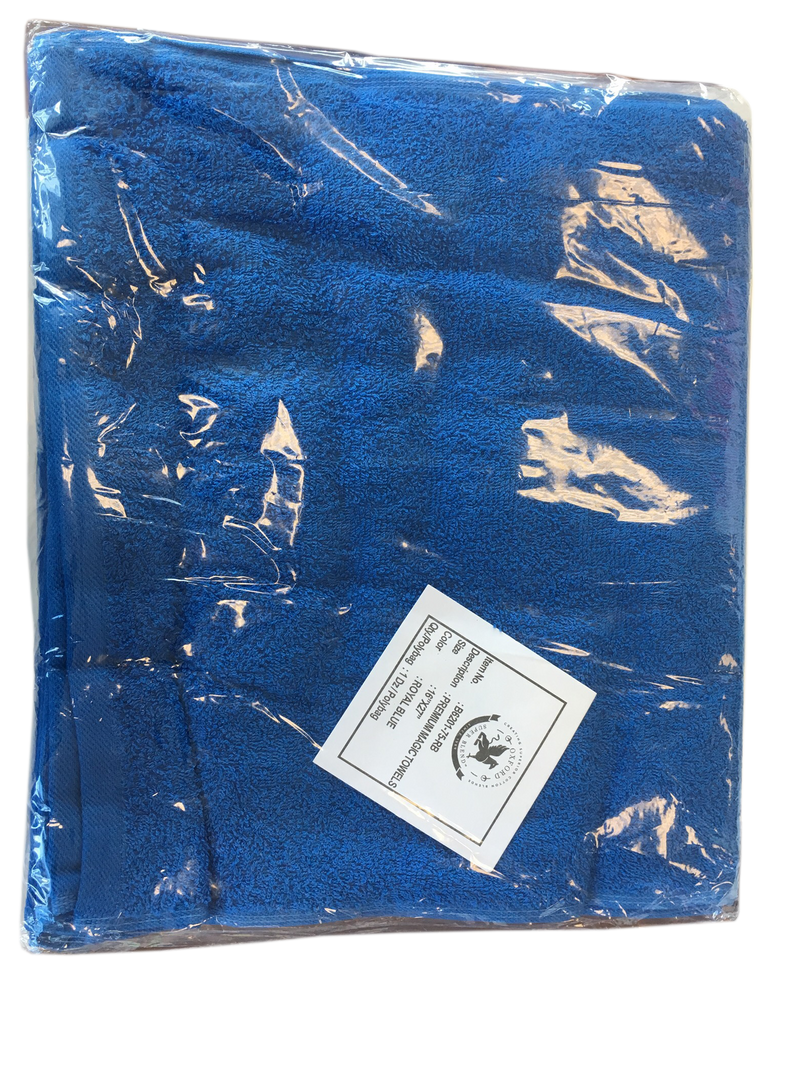 12 PCS Magna Plus Cotton Towels 100% Cotton - Royal Blue