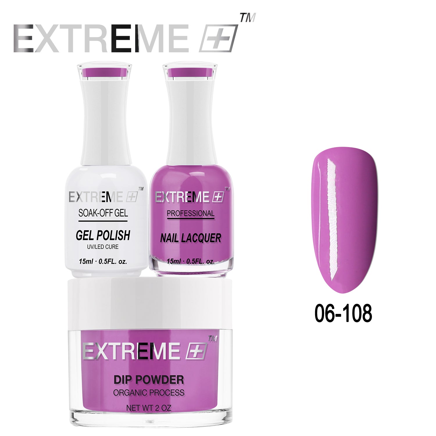 EXTREME+ All-in-One 3-in-1 Combo Set - Dip Powder, Gel Polish, and Nail Lacquer #006