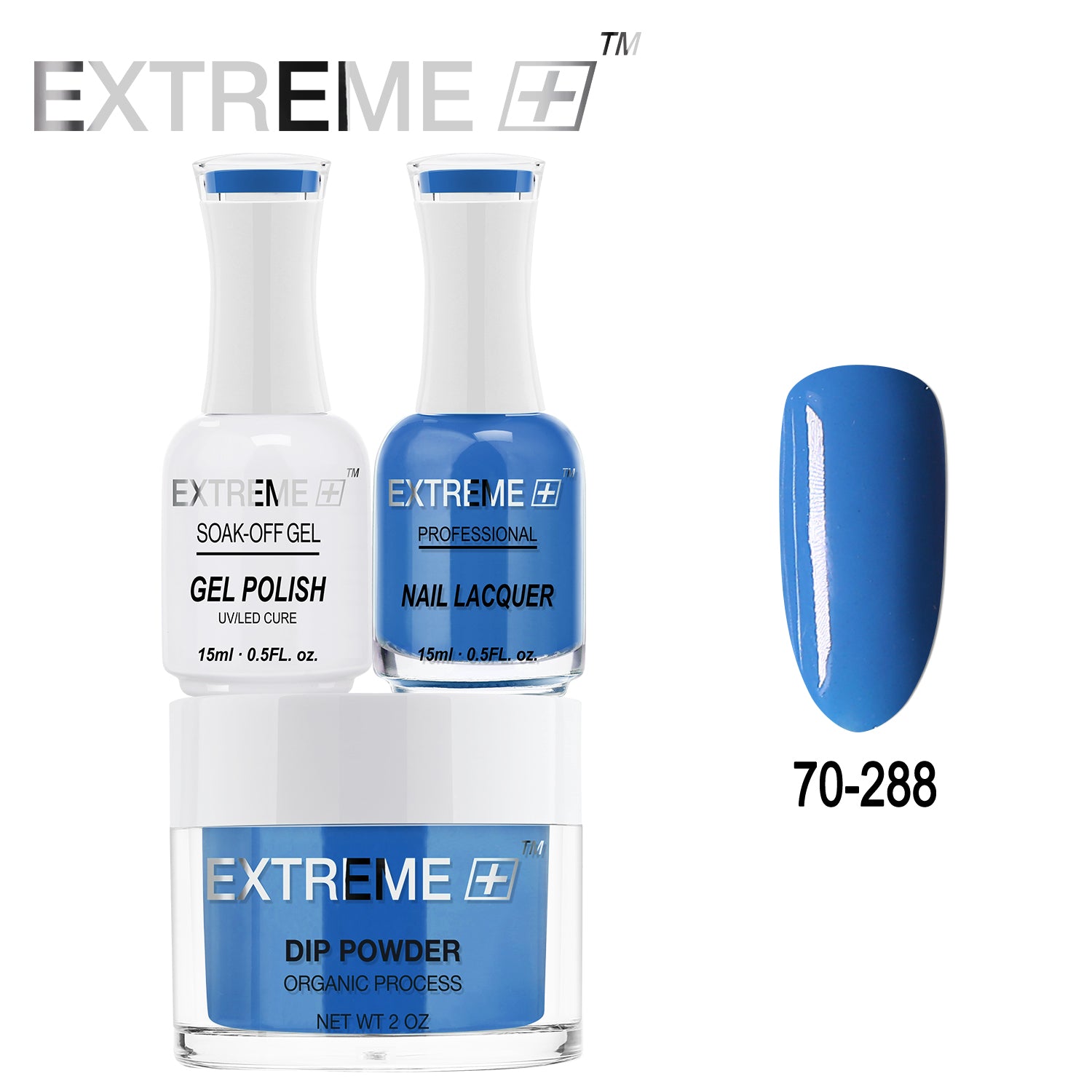 EXTREME+ All-in-One 3-in-1 Combo Set - Dip Powder, Gel Polish, and Nail Lacquer #070