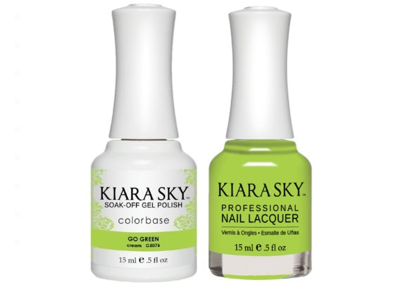 Kiara Sky All-In-One GEL + MATCHING LACQUER (DUO) - 5076 GO GREEN