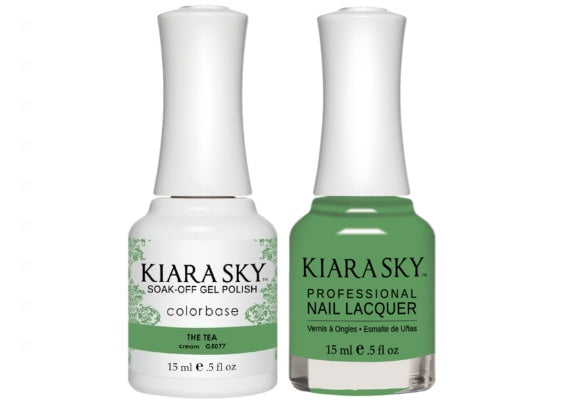 Kiara Sky All-In-One GEL + MATCHING LACQUER (DUO) - 5077 THE TEA