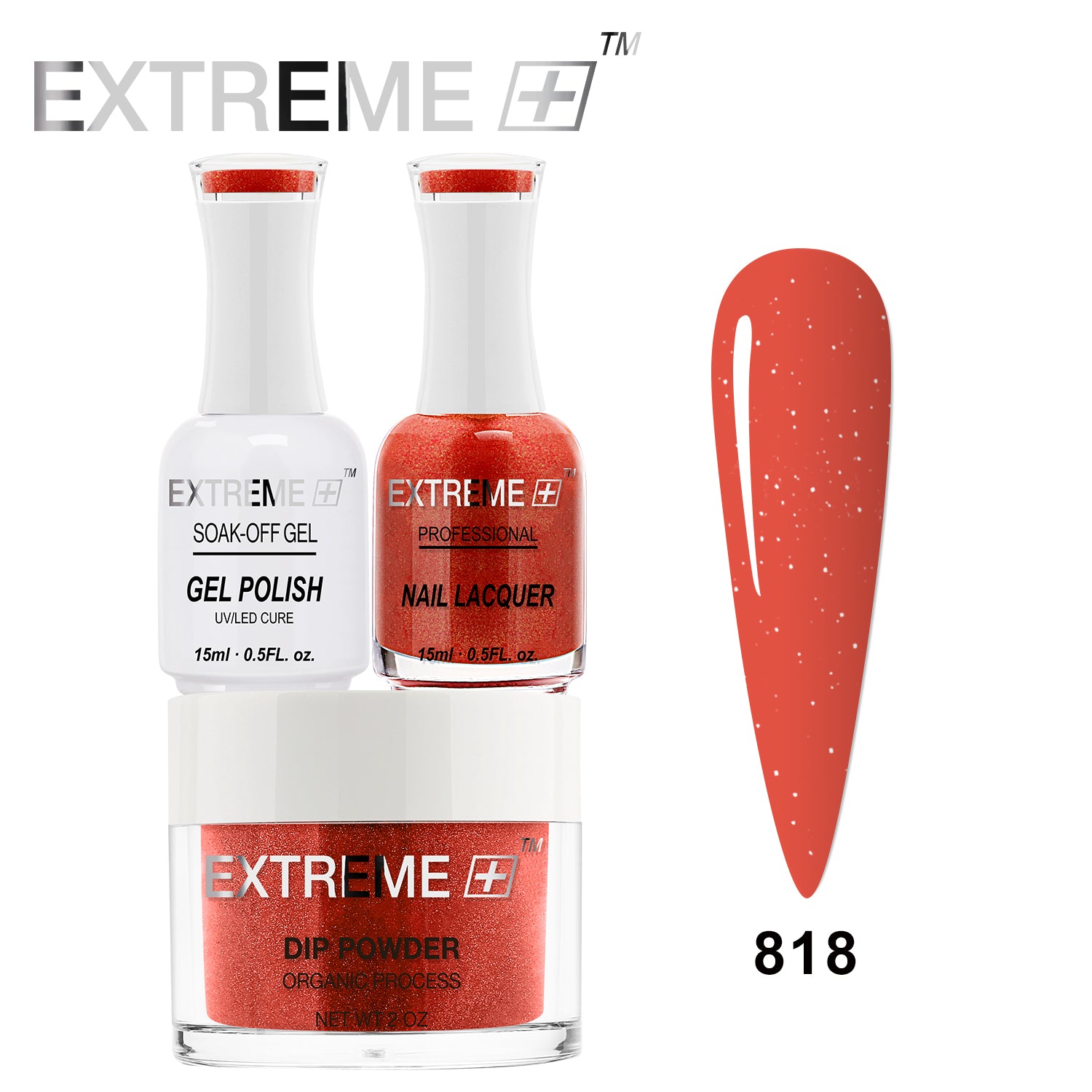 EXTREME+ 3 in 1 Combo Set - Gel, Lacquer, & Dip - #818