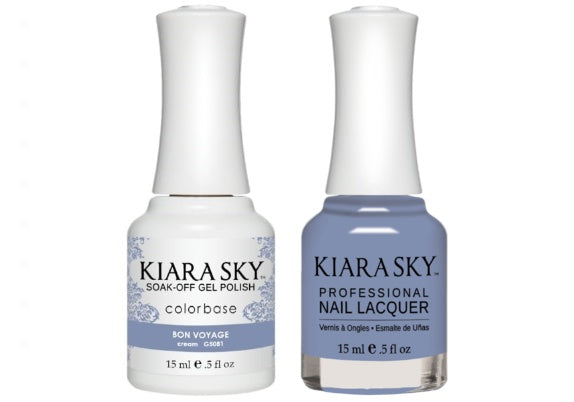 Kiara Sky All-In-One GEL + MATCHING LACQUER (DUO) - 5081 BON VOYAGE