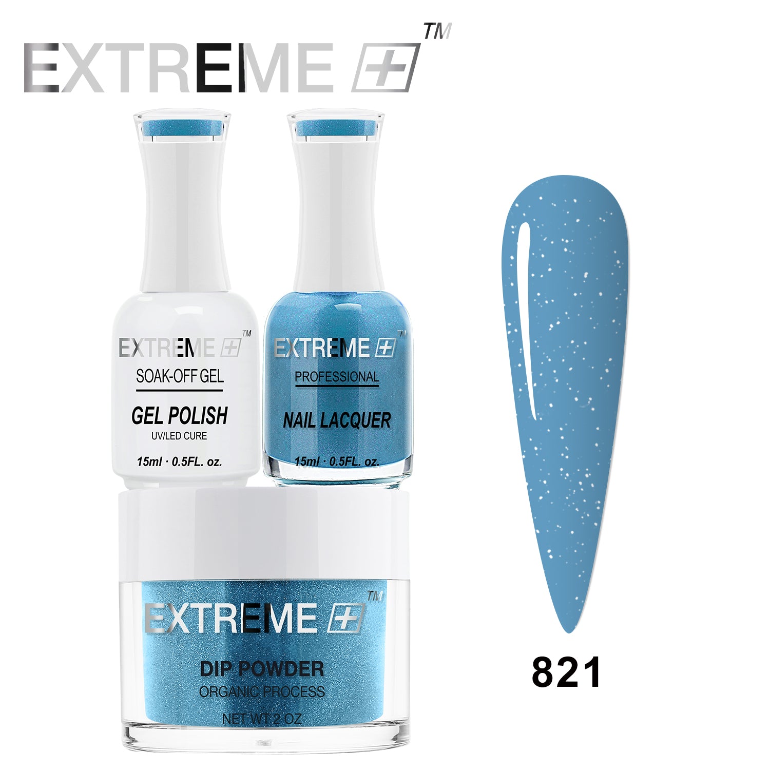 EXTREME+ 3 in 1 Combo Set - Gel, Lacquer, & Dip - #821