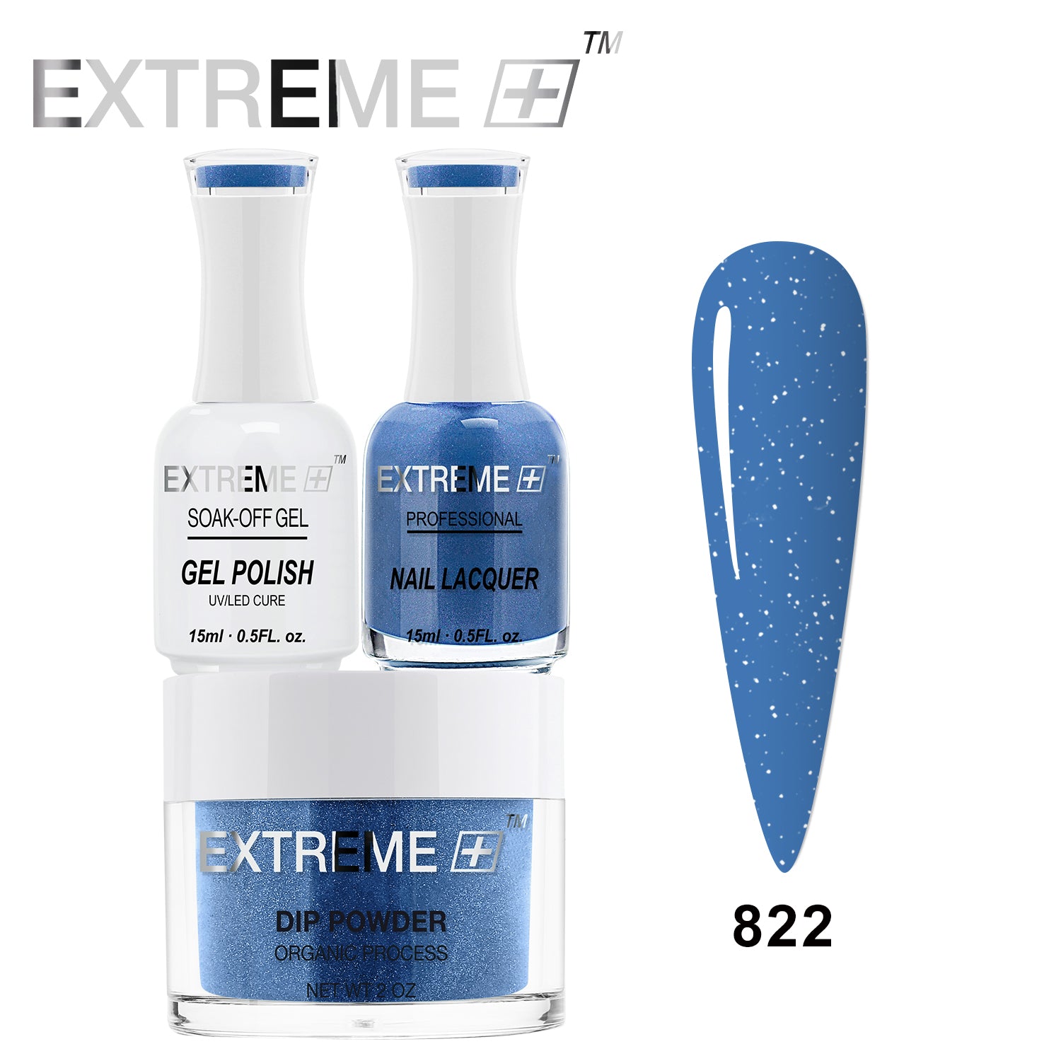 EXTREME+ 3 in 1 Combo Set - Gel, Lacquer, & Dip - #822