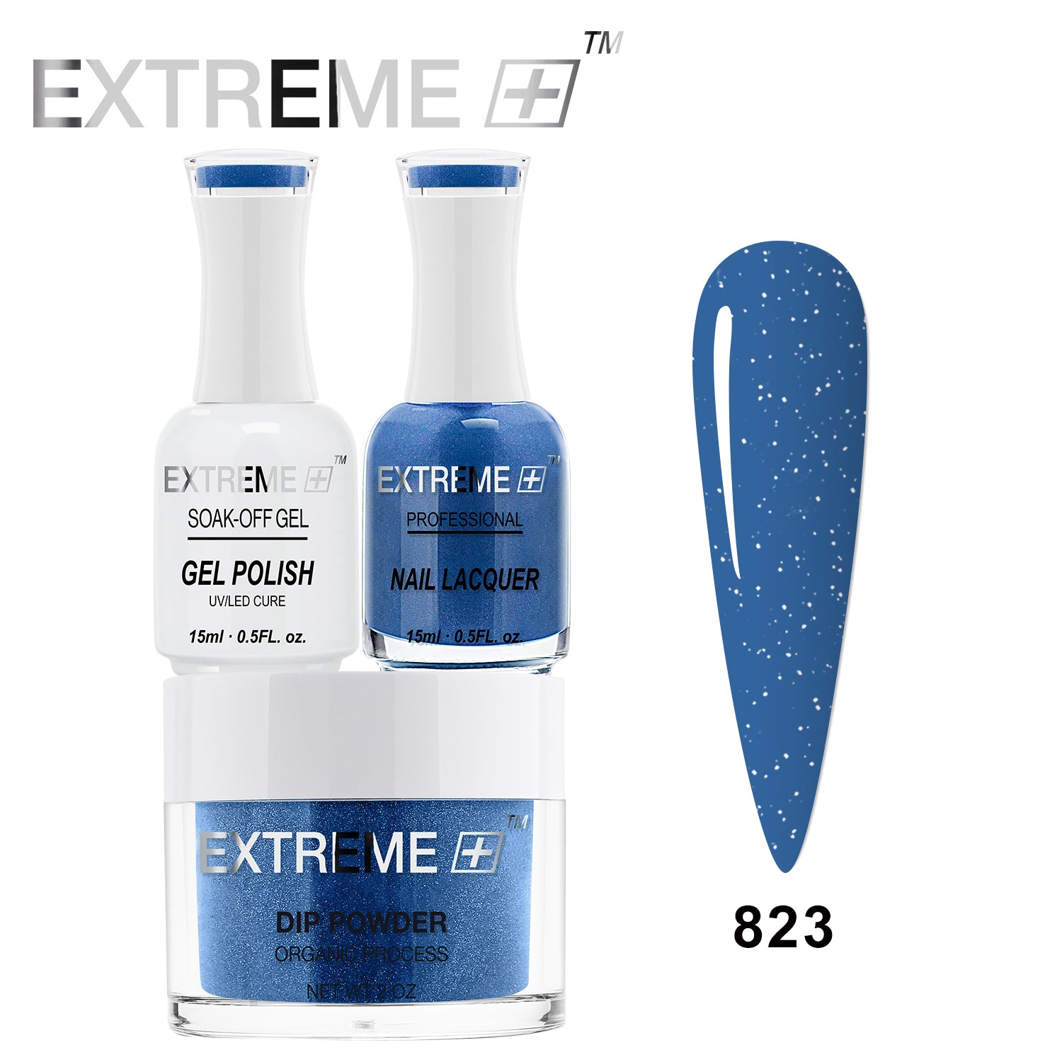 EXTREME+ 3 in 1 Combo Set - Gel, Lacquer, & Dip - #823