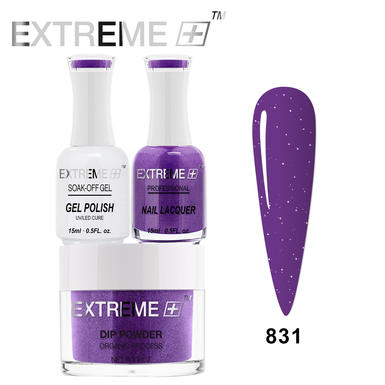 EXTREME+ 3 in 1 Combo Set - Gel, Lacquer, & Dip - #831