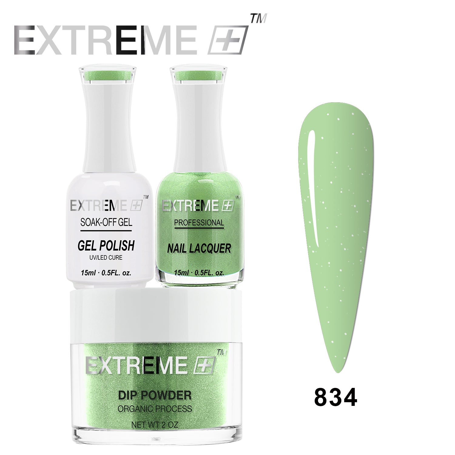 EXTREME+ 3 in 1 Combo Set - Gel, Lacquer, & Dip - #834