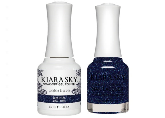 Kiara Sky All-In-One GEL + MATCHING LACQUER (DUO) - 5083 KEEP IT 100