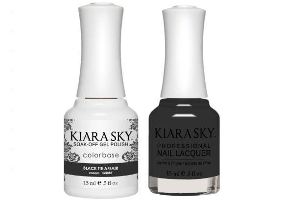 Kiara Sky All-In-One GEL + MATCHING LACQUER (DUO) - 5087 BLACK TIE AFFAIR