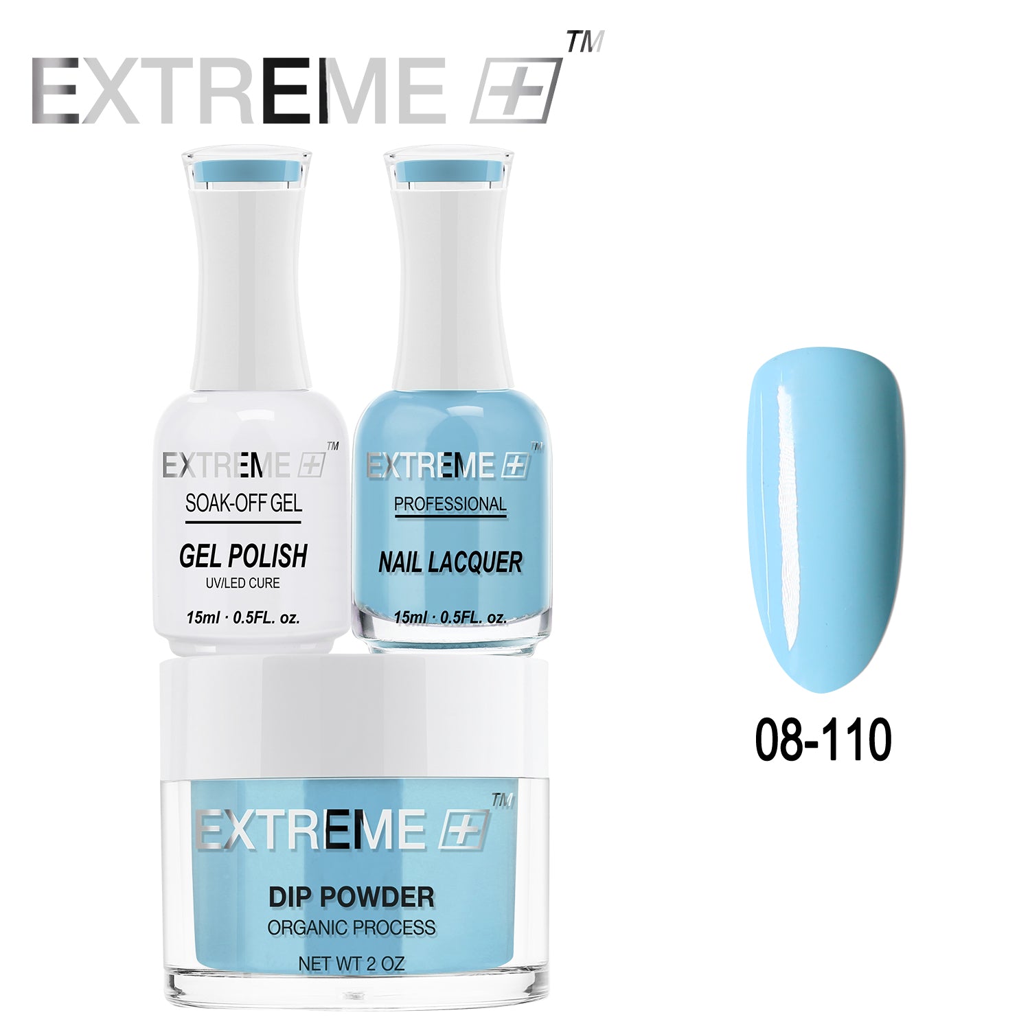 EXTREME+ All-in-One 3-in-1 Combo Set - Dip Powder, Gel Polish, and Nail Lacquer #008