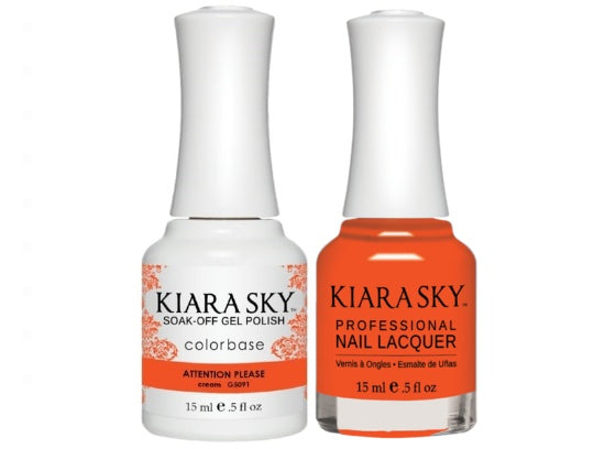 Kiara Sky All-In-One GEL + MATCHING LACQUER (DUO) - 5091 ATTENTION PLEASE