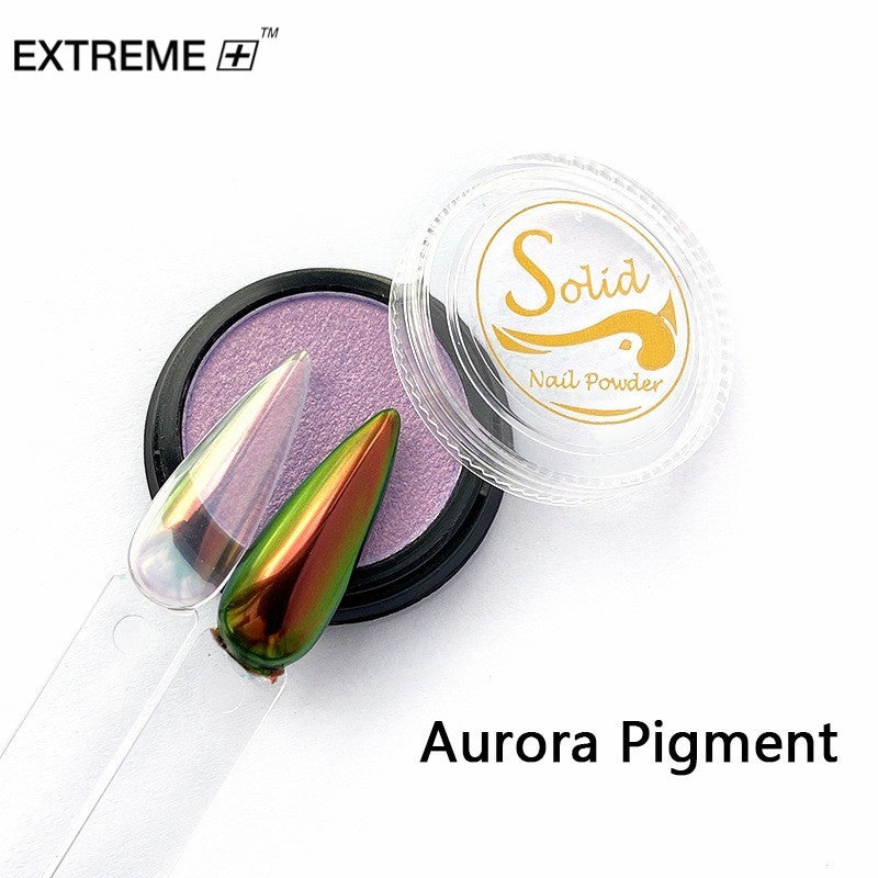 EXTREME+ Mirror Nail Glitter Aurora Powder Ice Kit 6 màu