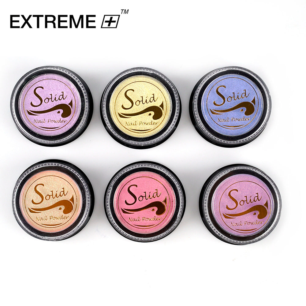 EXTREME+ Mirror Nail Glitter Aurora Powder Ice Kit 6 màu