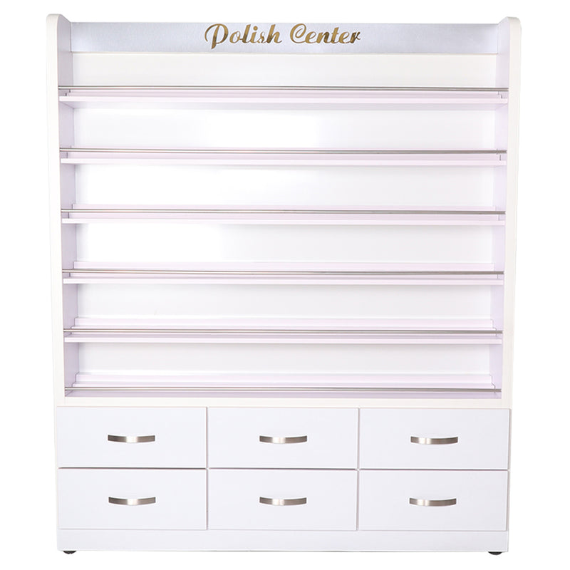 Cabinet Rack Display 2 Sides - White Shiny Silver