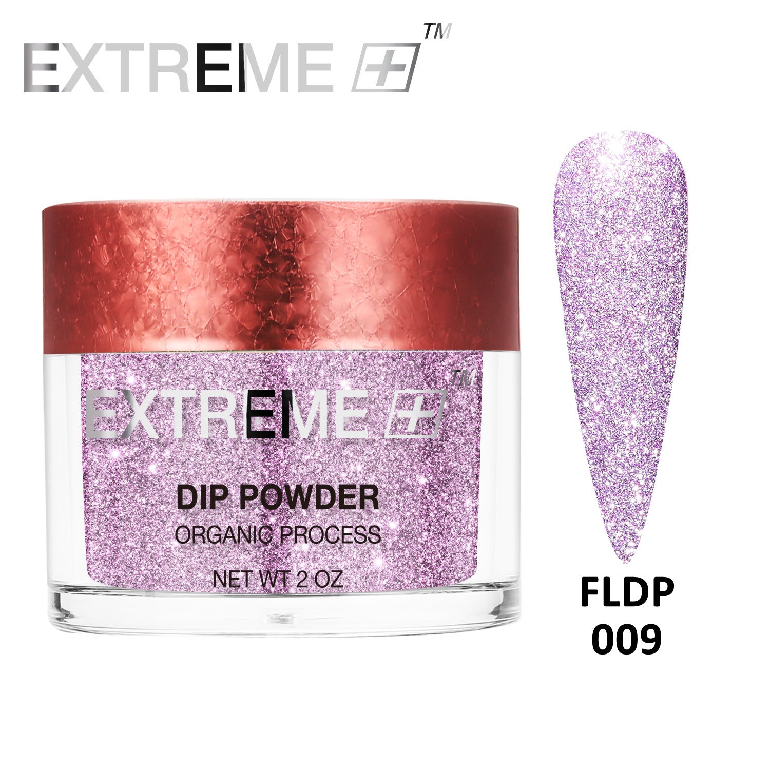 EXTREME+ Flashlight on Nail Reflective Glitter Dipping Powder - #009 Rose Pink