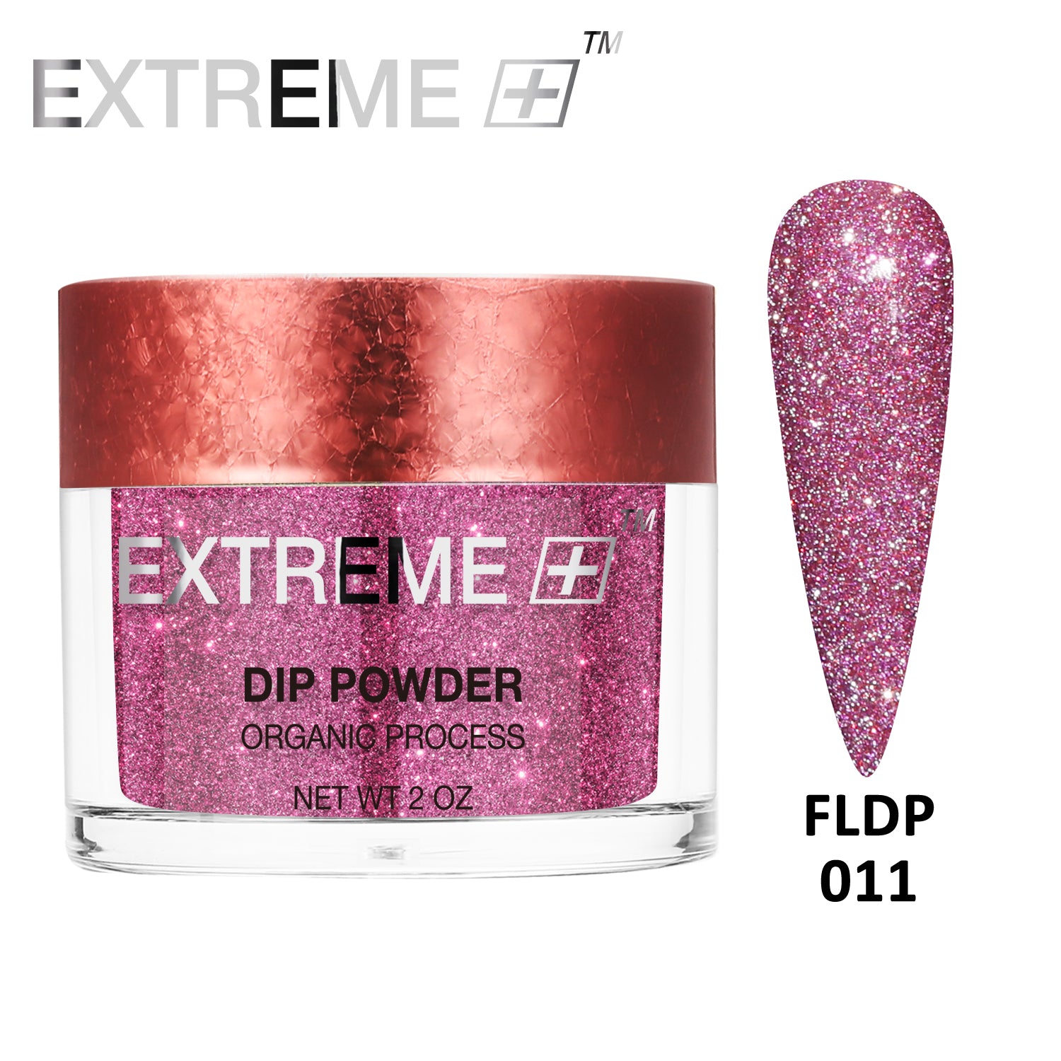 EXTREME+ Flashlight on Nail Reflective Glitter Dipping Powder - #011 Hibicus